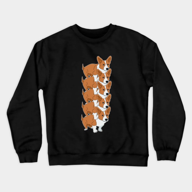 Stack of Corgi Crewneck Sweatshirt by DiegoCarvalho